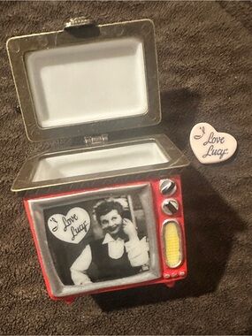 I Love Lucy Red Television Trinket Box - Retro Home Art